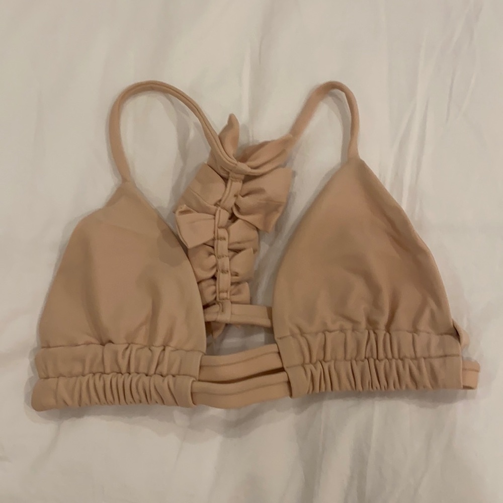 Montce swim Nude Double Strap Bikini Top